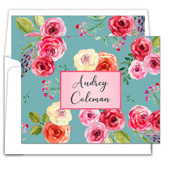 Sea Rose Folded Note Cards